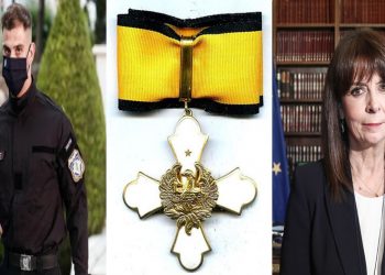 Αργυρός Σταυρός του Τάγματος του Φοίνικος από την Πρόεδρο της Δημοκρατίας στον Ειδικό Φρουρό Χρήστο Πετμεζά